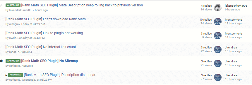 Rank Math support Rank Math support rank math seo