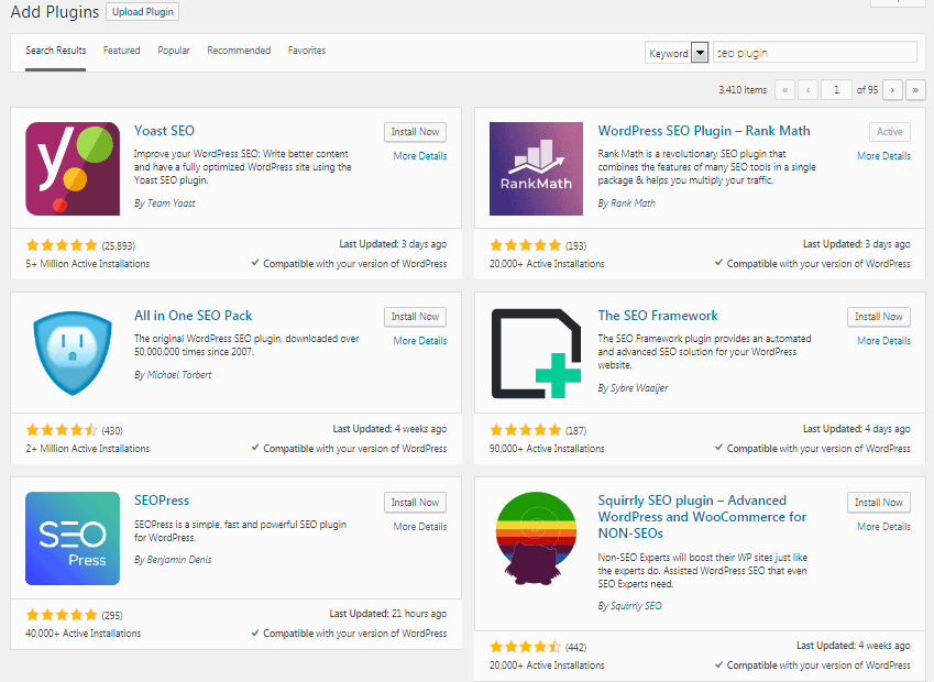 SEO Wordpress SEo plugins