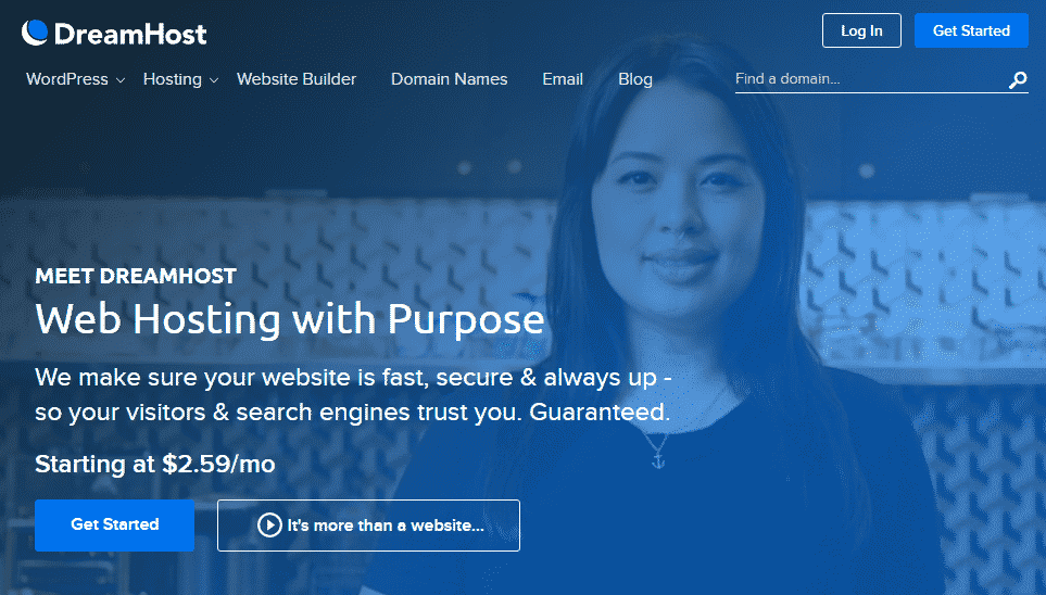 Dreamhost homepage dreamhost