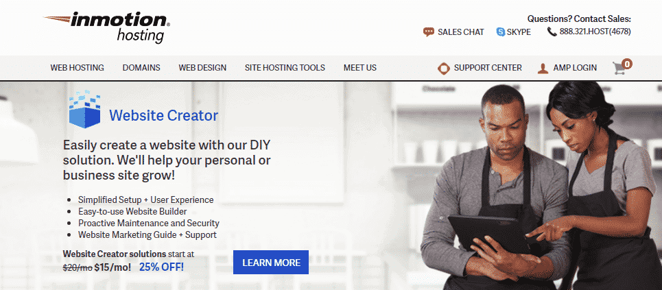 InMotion homepage InMotion homepage Best SSD Hosting for WordPress