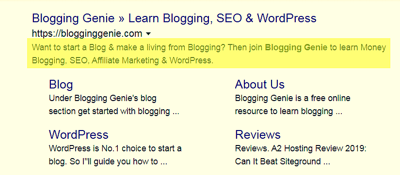 meta description