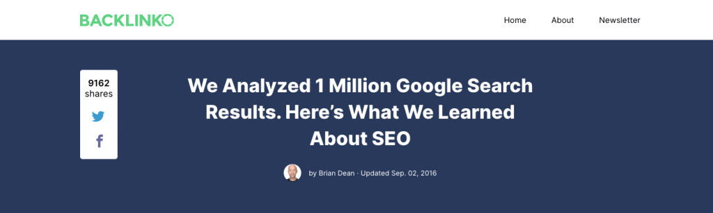 Backlinko social stats Backlinko case study
