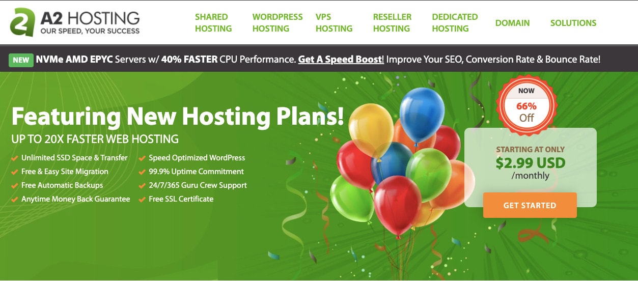 A2 Hosting A2 Hosting Kinsta Alternatives