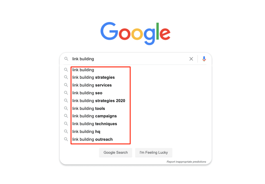 Google auto suggestions Google auto suggestions