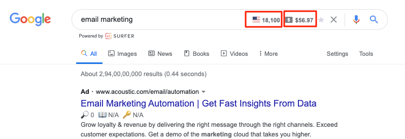 Keyword surfer search volume and cpc Keyword surfer search volume and cpc