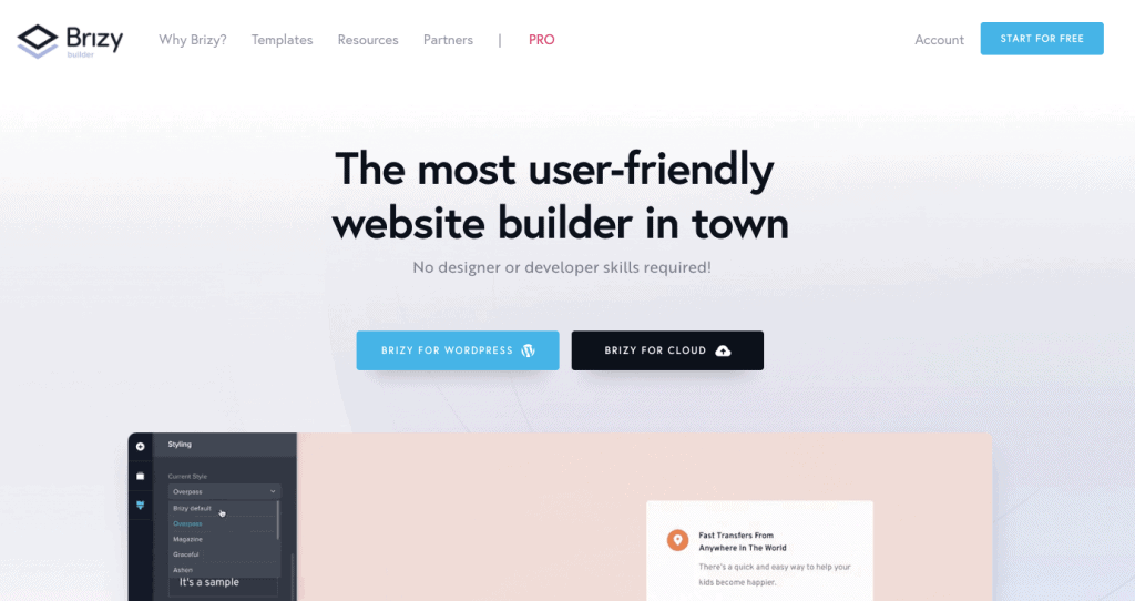 Brizy WordPress landing page builder Brizy WordPress landing page builder WordPress Landing Page Plugins