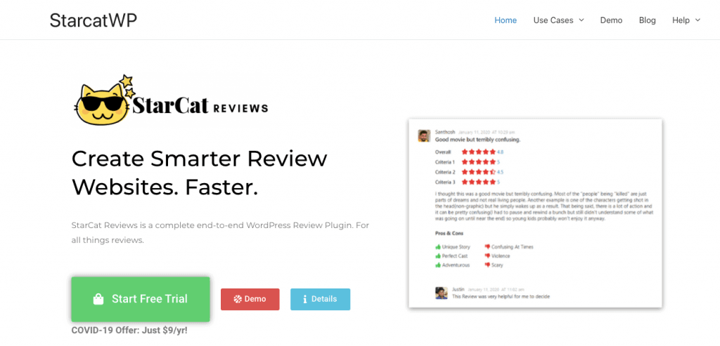 StarcatWP Review Plugin StarcatWP Review Plugin schema markup plugins