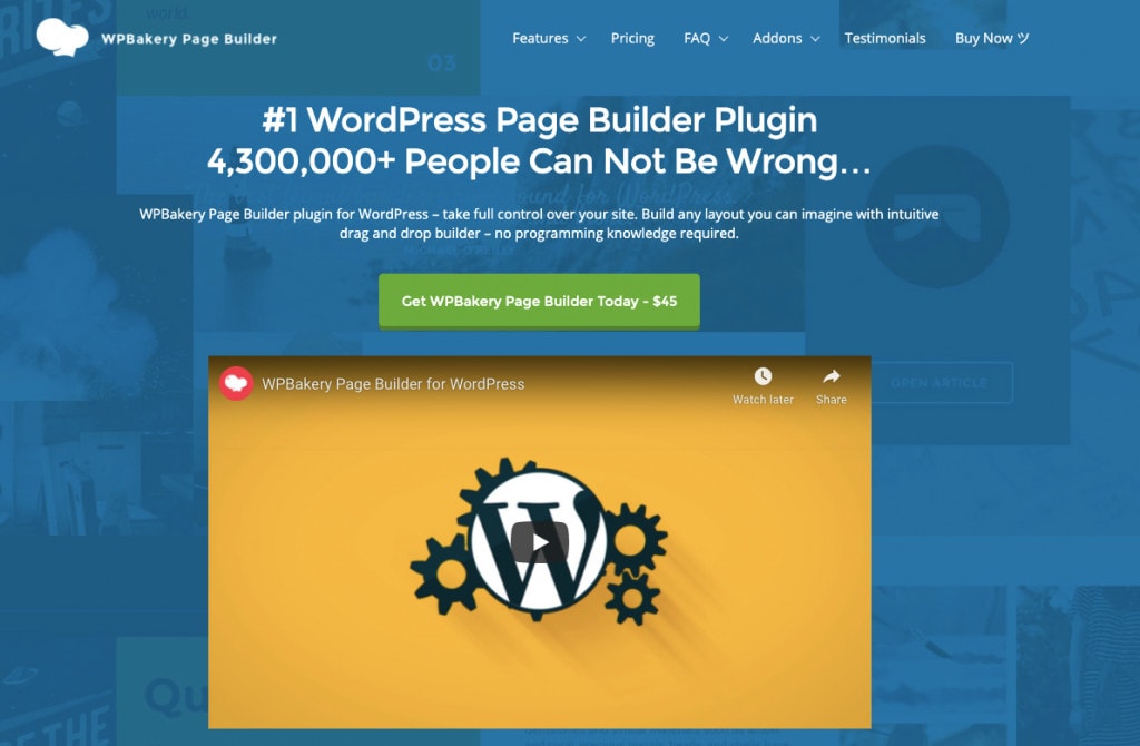 WP Bakery WP Bakery WordPress Landing Page Plugins