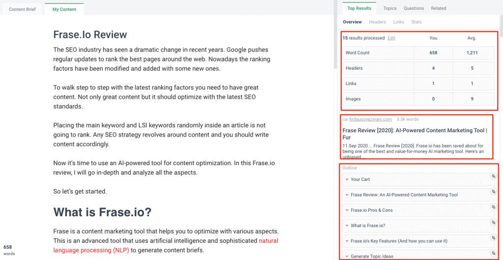 Frase new content creation process Frase new content creation process Frase Review