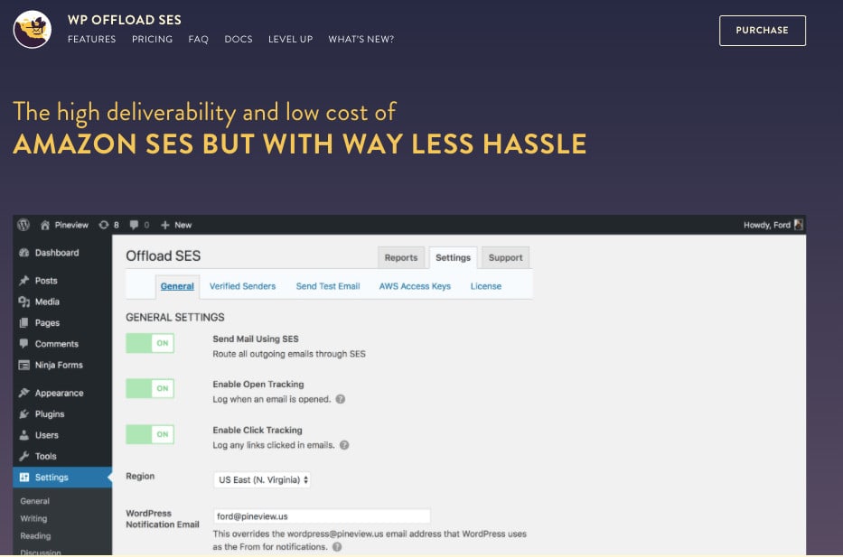 WP Offload SES WP Offload SES WordPress SMTP Plugin