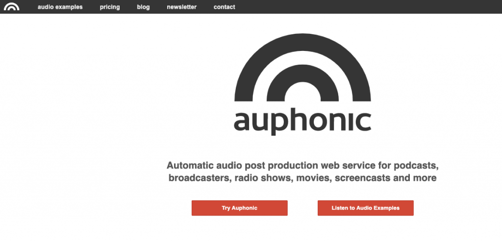 Auphonic software Auphonic software Best Podcast Editing Software