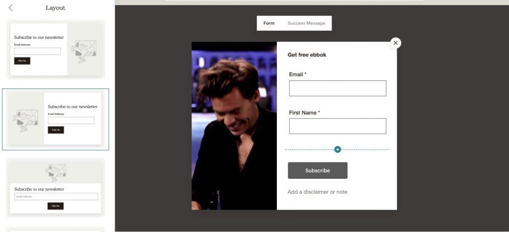 Mailchimp Pop up form builder getresponse vs mailchimp