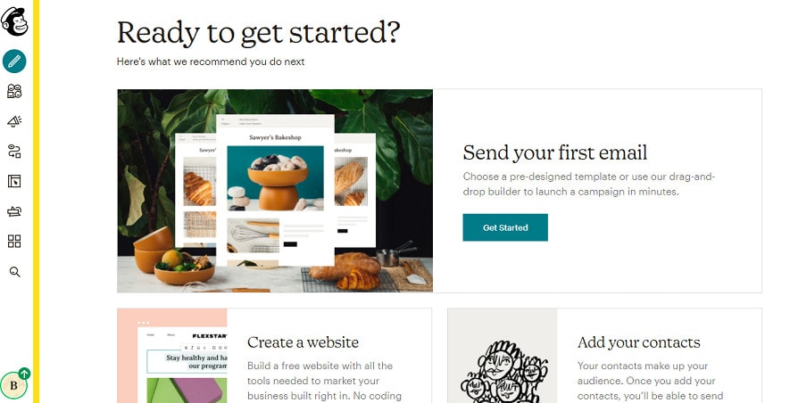 Mailchimp interface
