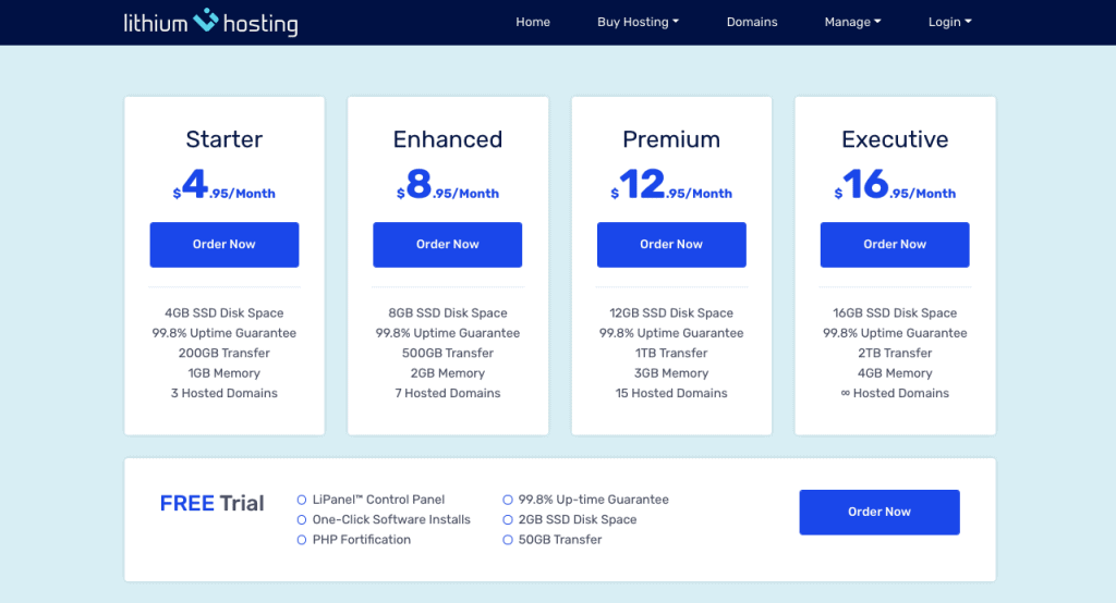 Lithium Hosting Free Trial Lithium Hosting Free Trial