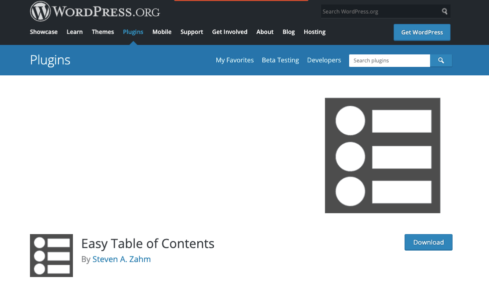 Easy Table of Content plugin WordPress table of contents plugin