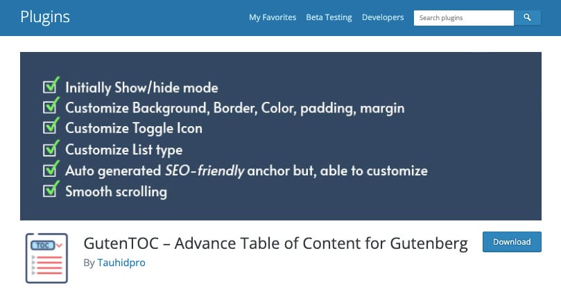 GutenTOC GutenTOC