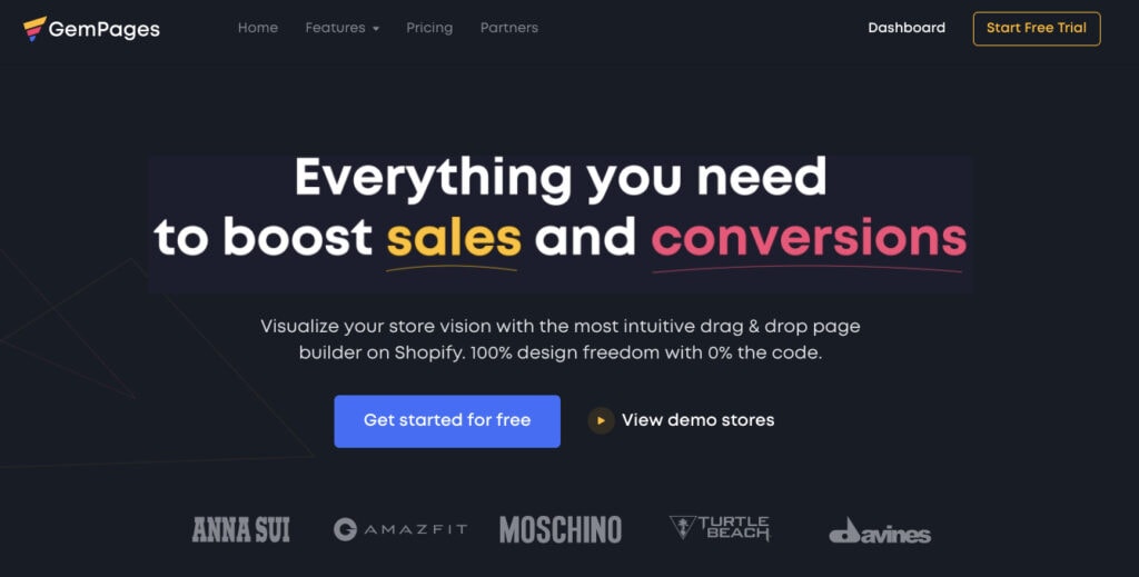 GemPages Best Shopify Page Builder
