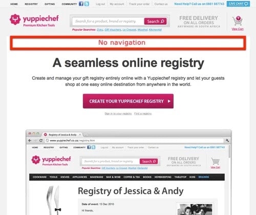 Landing page without navigation menu Landing page without navigation menu landing page statistics