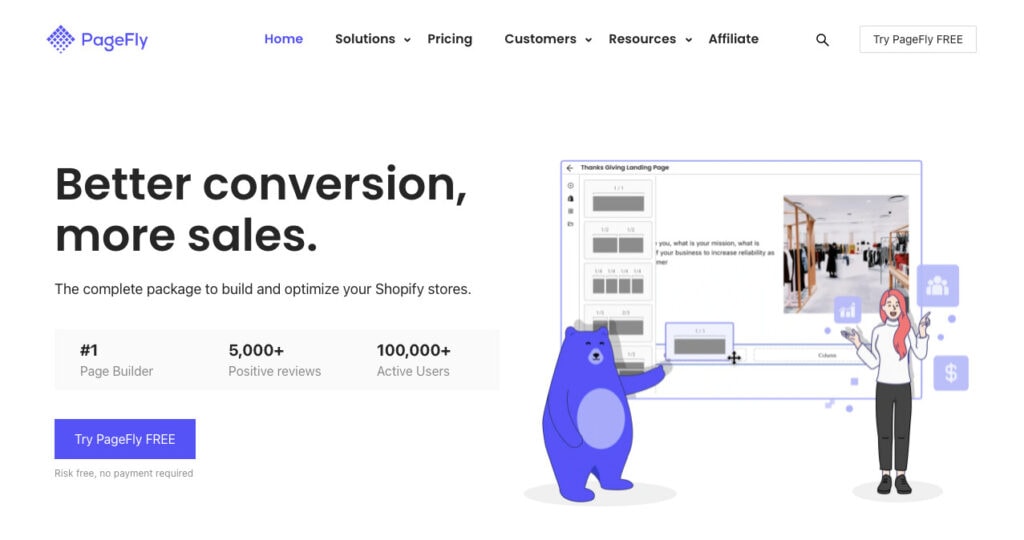 Pagefly best Shopify page builder