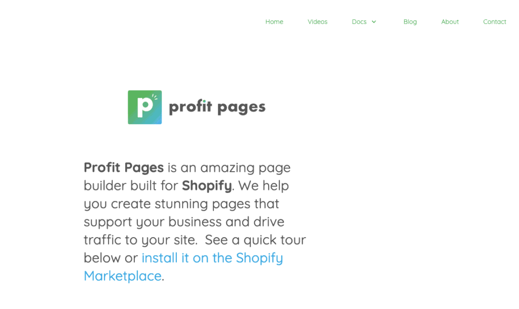 Profit Pages Best Shopify Page Builder