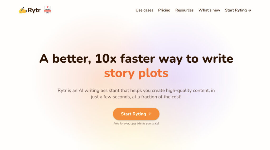 Rytr Rytr Best AI Story Generators