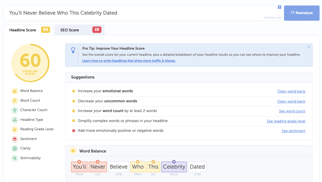 Coschedule headline analyzer use Coschedule headline analyzer use copywriting software