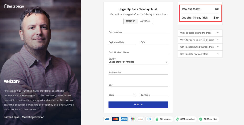 InstaPage promo offer checkout InstaPage promo offer checkout instapage promo