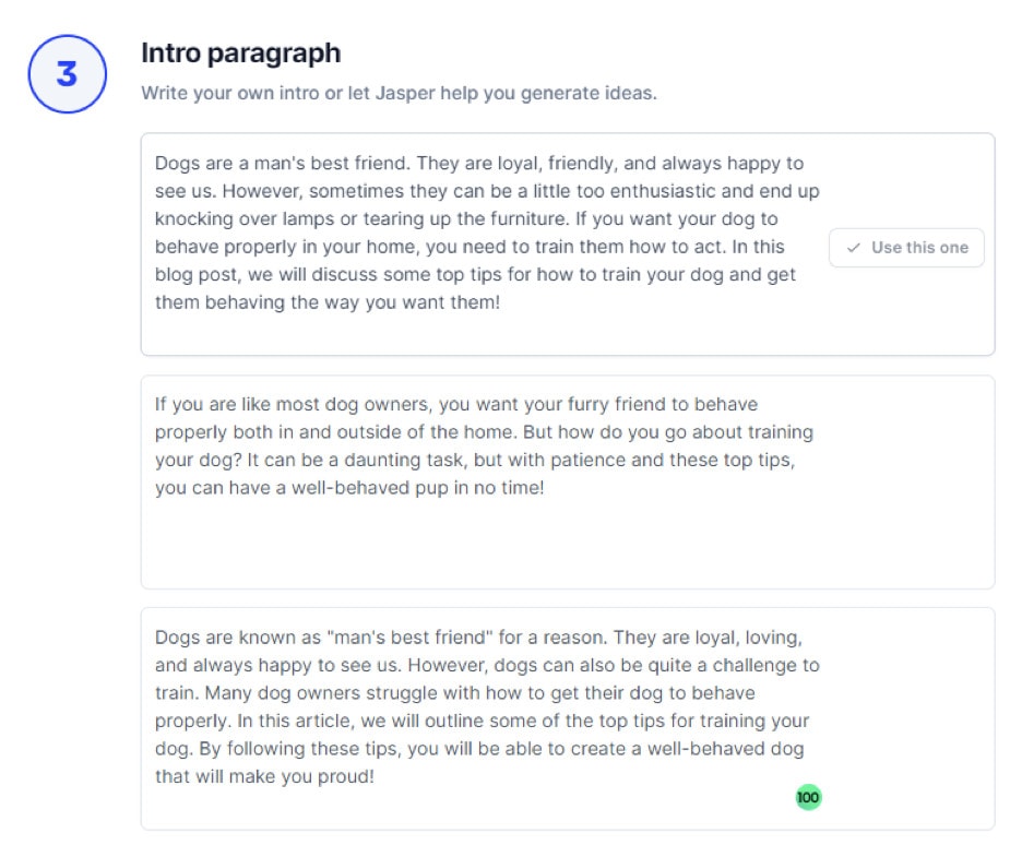 Jasper intro pragraph generator Jasper intro pragraph generator jasper ai review