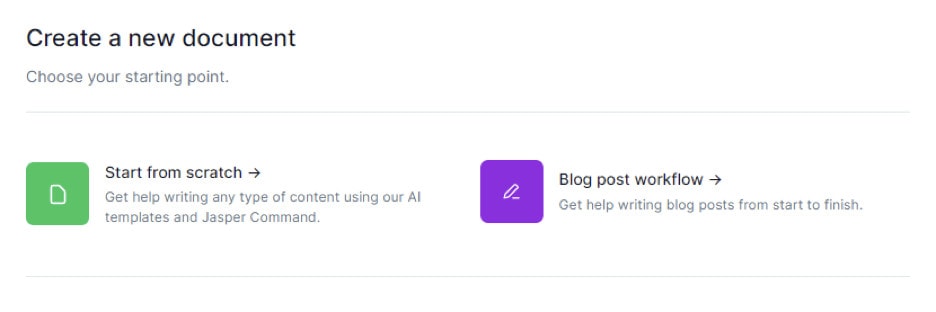Jasper new document creation Jasper new document creation jasper ai review