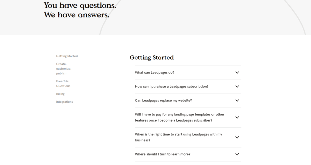 Leadpages customer support Leadpages customer support Leadpages review