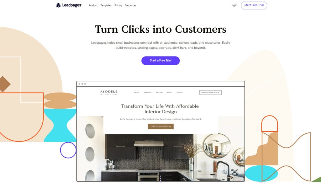 Leadpages homepage Leadpages homepage Leadpages review