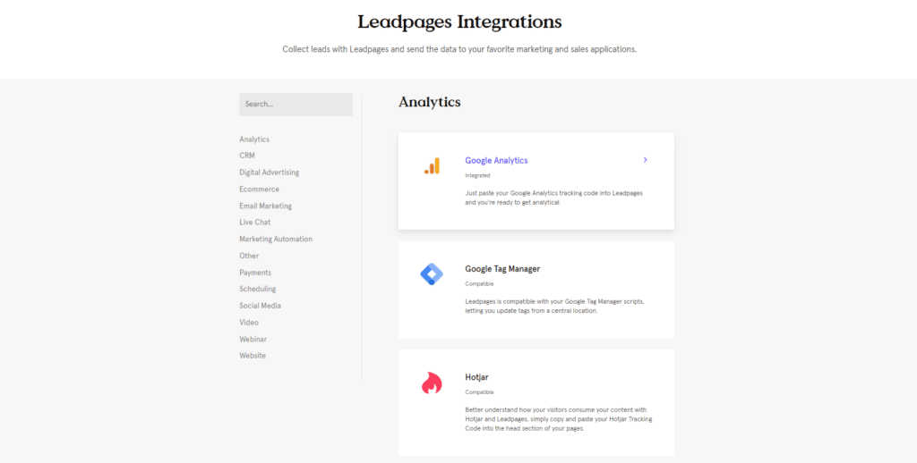Leadpages integrations Leadpages integrations Leadpages review