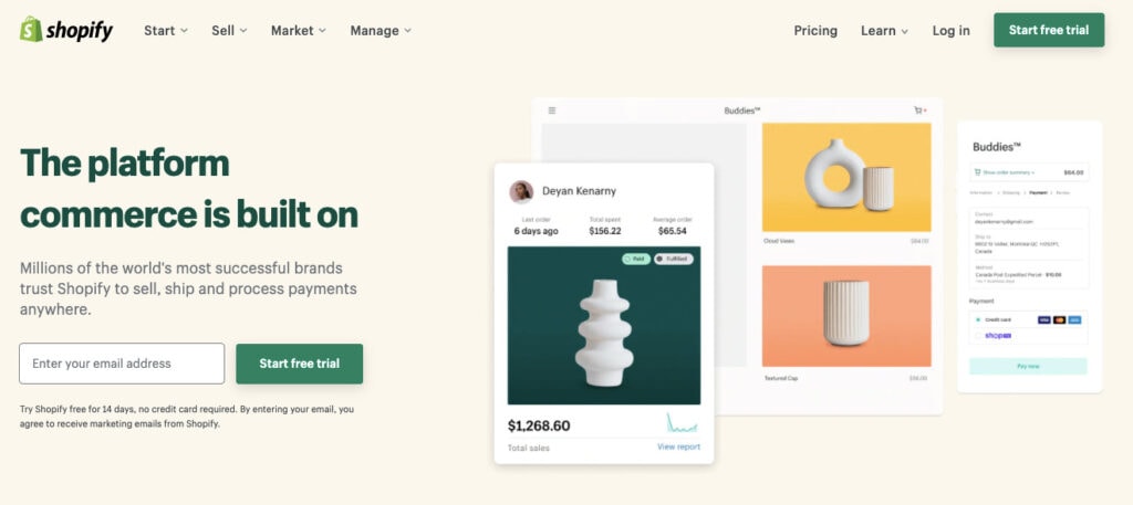 Shopify Shopify platforms to sell digital products