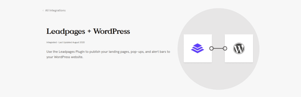 WordPress integration WordPress integration Leadpages review