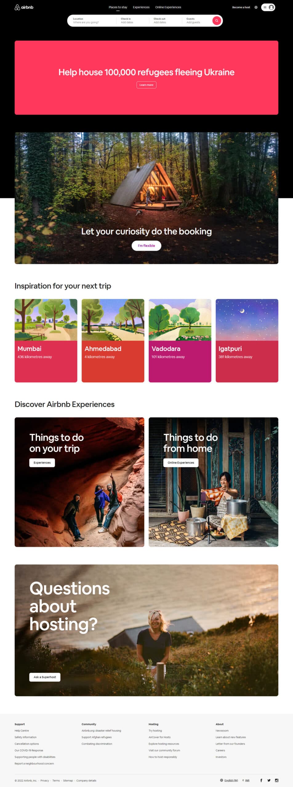 Airbnb scaled Airbnb scaled landing page vs homepage