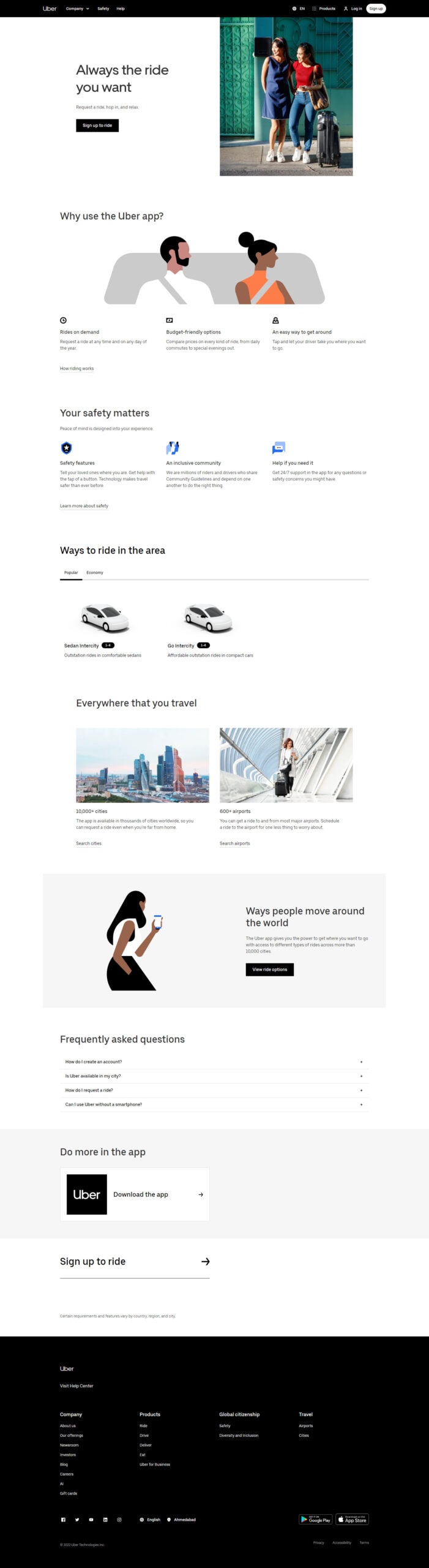 Uber landing page scaled Uber landing page scaled landing page vs homepage
