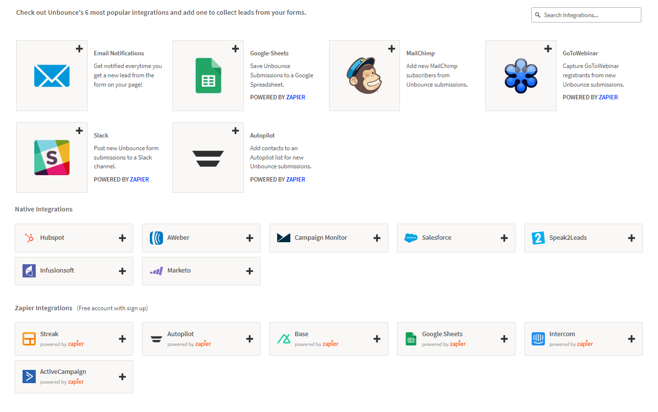 Unbounce Integrations CRM unbounce review