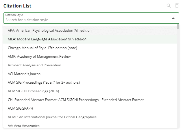 Citation styles Citation styles