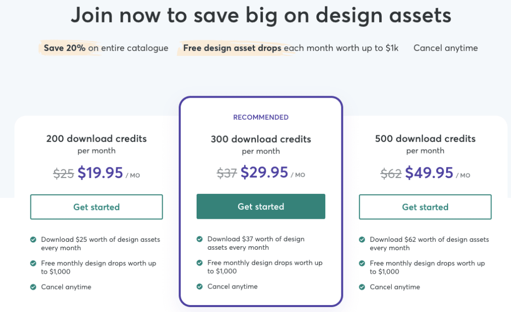 Creative Market Pricing Creative Market Pricing Envato Alternative