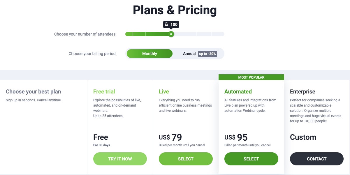 ClickMeeting Pricing ClickMeeting Pricing WebinarJam Alternative