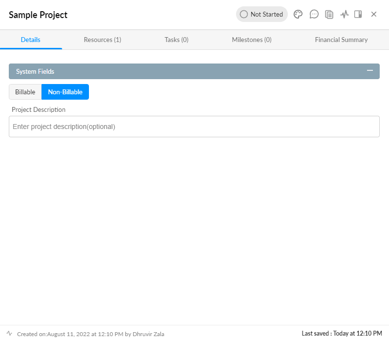Project details Project details