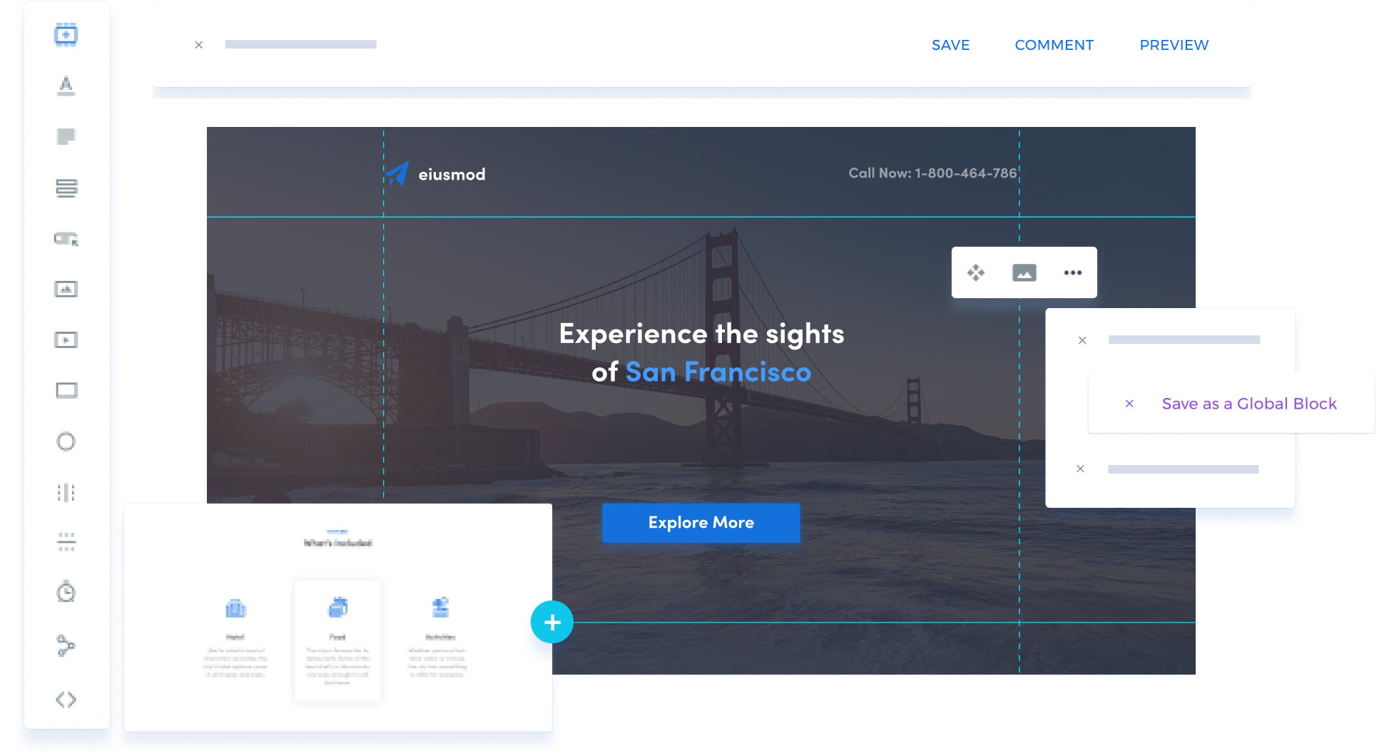 Builder 1 InstablocksΓao Global Blocks.1 Instapage user interface