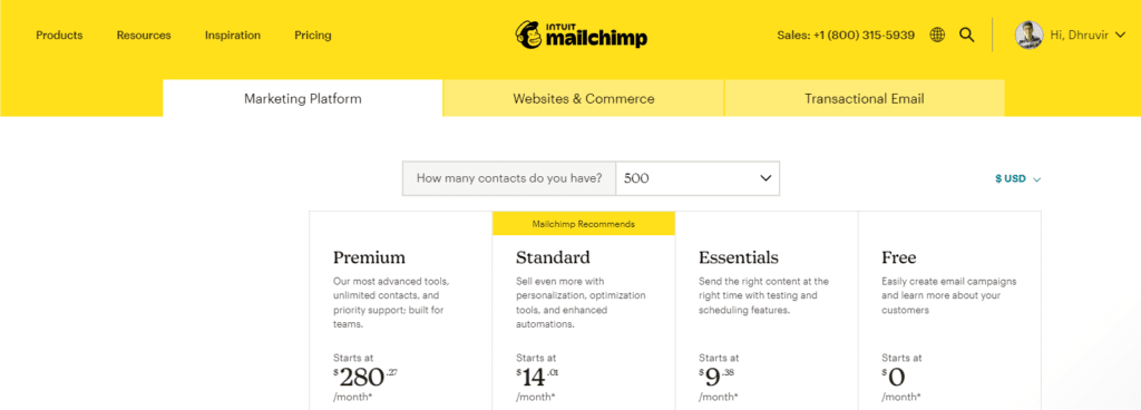 Mailchimp pricing Mailchimp pricing