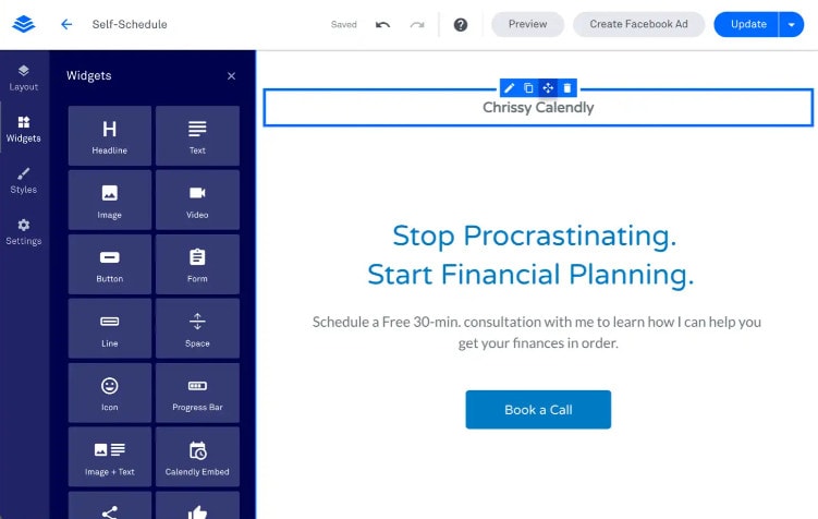 User interface of Leadpages User interface of Leadpages