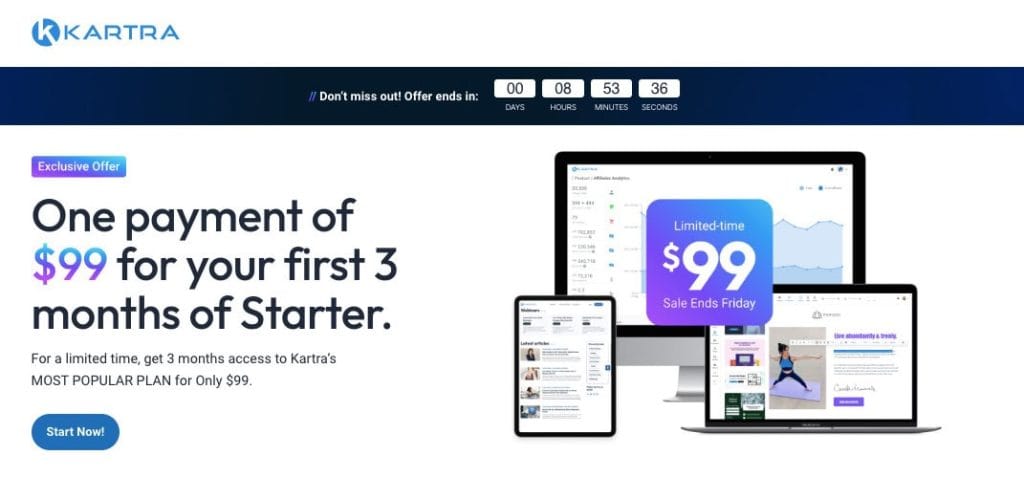 Kartra Starter offer Kartra discount